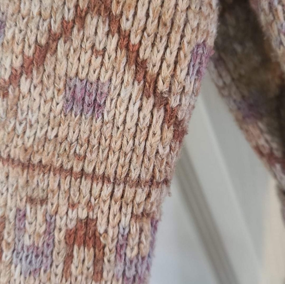 Vintage 70s Sabra Wool Blend Sweater Coat with Belt BOHO - Picture 5 of 9